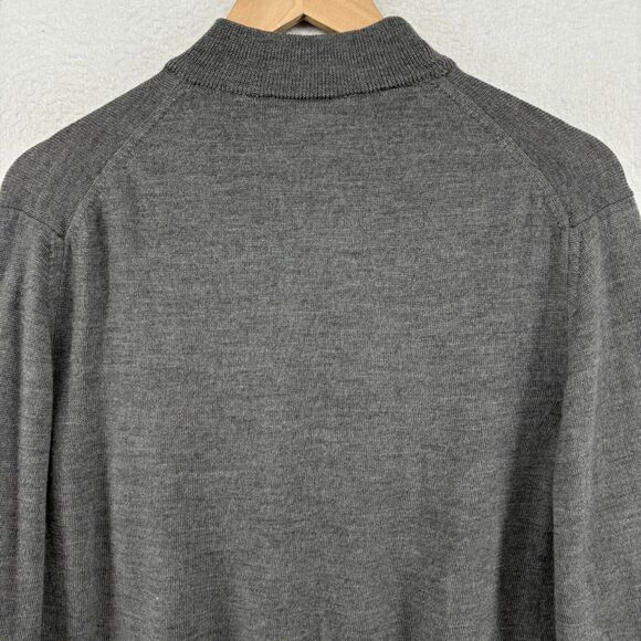 VALDA COLLECTION Sweater Mens S Pure Wool Pullover Knit Jumper Basic Gray Italy - Picture 5 of 14